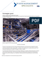 article waste- Norwegian recyclable waste sorting facility - Best practices