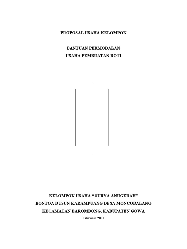 Proposal Usaha Pembuatan Roti PDF