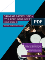 Drum Kit & Percussion 2020-2023 Overview Leaflet