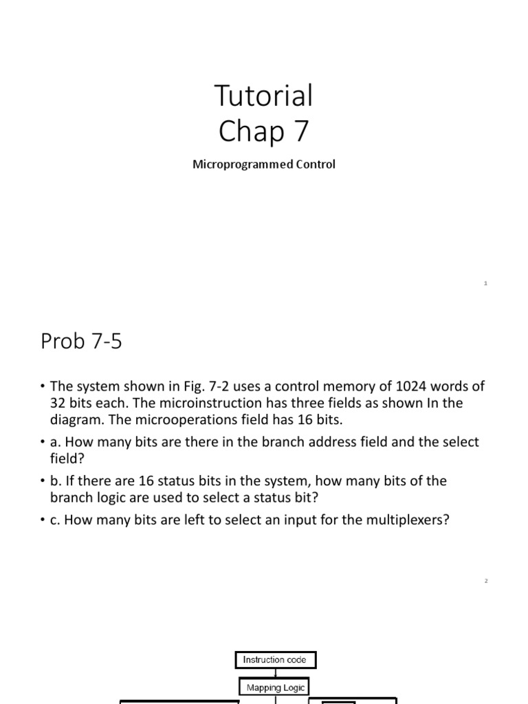 Microprogrammed Control Tutorial | PDF | Office Equipment | Digital ...