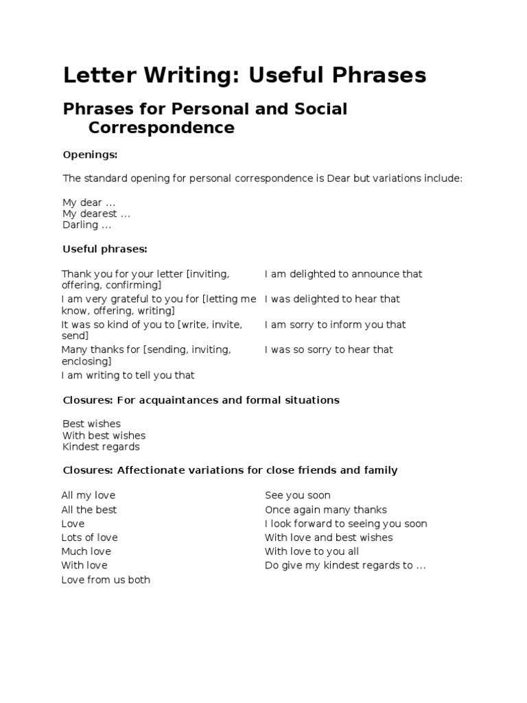 application letter useful phrases