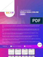 Calendário Venda Moda Online 2021