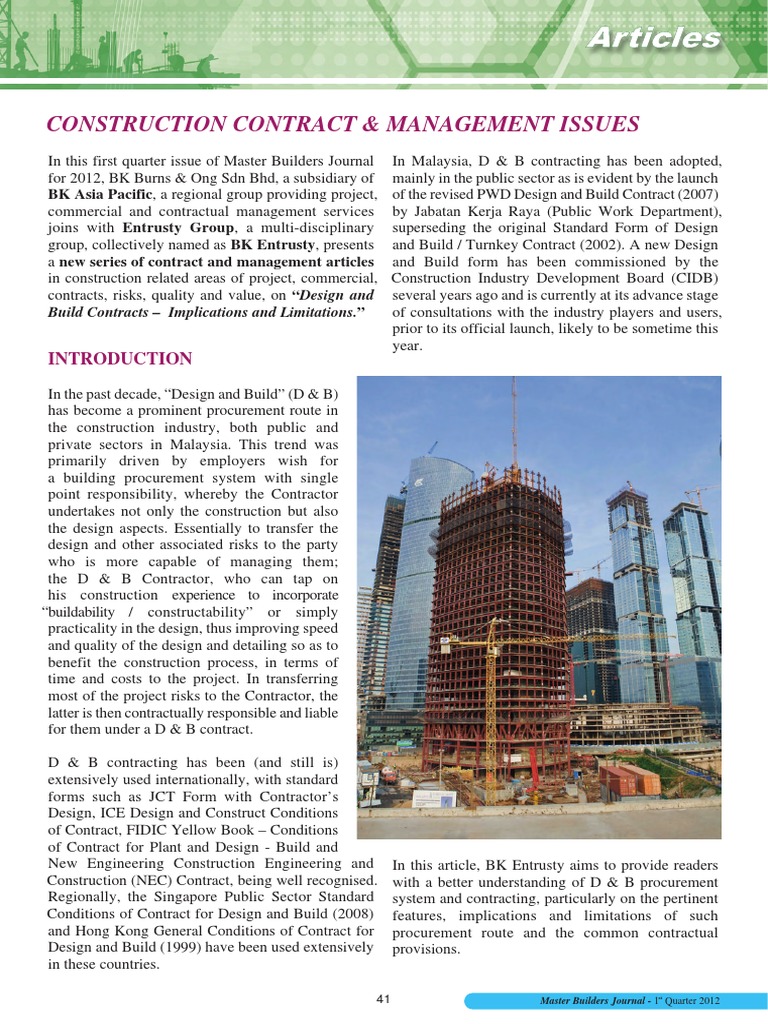 Design And Build Contracts