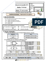 Devoir de Contrôle N°2 - Technologie - Imprimante Des Papiers - 1ère AS (2015-2016) MR RAOUAFI - Abdallah