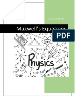 Maxwell's Equations: Date:-16-10-19
