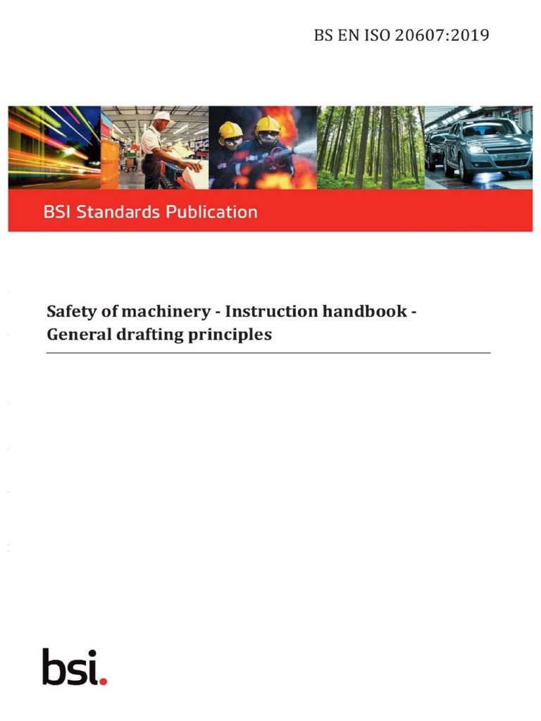 EN ISO 20607-2019 Safety of Machinery. Instruction Handbook. General ...