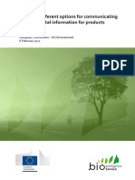 EC - Study On Different Options For Communicating Environmental Information For Products