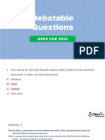 Debatable Questions 2019 Upsc Cse
