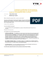 Compex (Training & Certification of Personnel For Work On Electrical Apparatus For Use in Potentially Explosive Atmospheres) (Ex01 To Ex04)