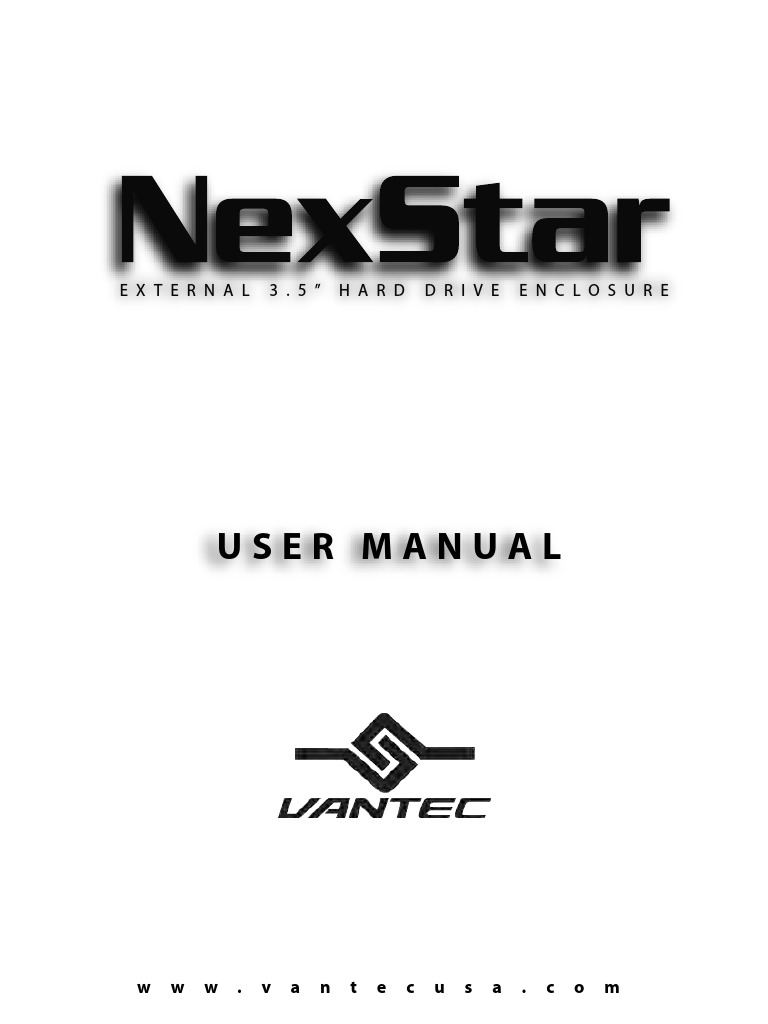 NexStar Enclosure User Manual | PDF | Hard Disk Drive | Usb