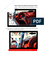 Proceso para Crear Un Nuevo Documento en Microsoft Word