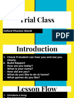 Trial Class: Oxford Phonics World