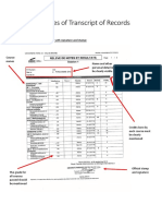 Examples of Transcript of Records