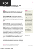 Prevalence of Depression Symptoms in US Adults Before and During The COVID-19 Pandemic