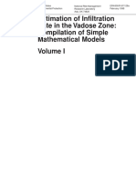 Estimation of Infiltration Rate in Vadose Zones - 1