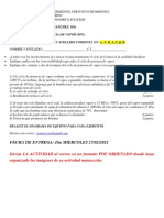 Parcial I. Ciclos de Potencia de Vapor. III-2020-1