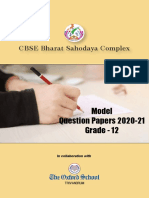 Grade 12 Model Question Paper 2020-21