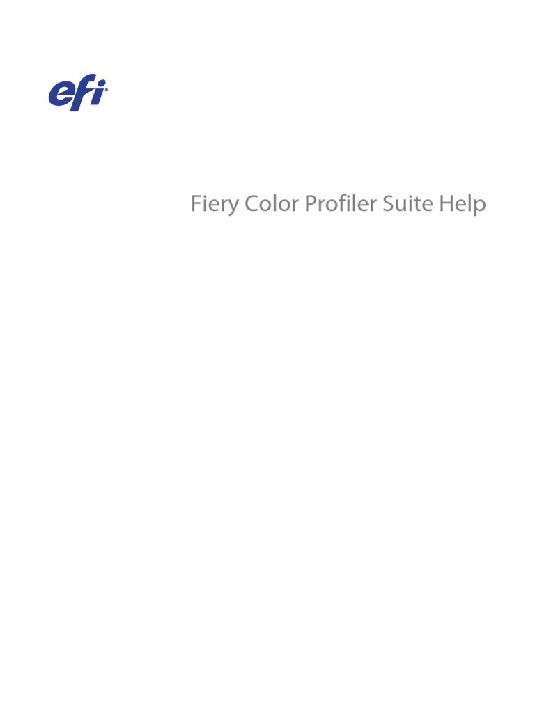 Fiery Color Profiler Suite | PDF | Hue | Operating System