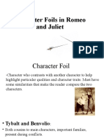Character Foils in Romeo and Juliet
