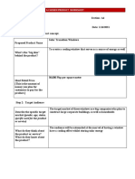 Technical Description of A Chosen Product Worksheet: Specific Need For The Product or Service)