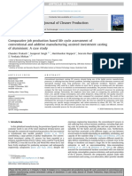 Comparative Job Production Based Life Cycle Assessment of Conventional and Additive Manufacturing Assisted Investment Casting of Aluminium