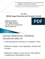 803 (A) Image Processing and Computer Vision#: Subject In-Charge: Prof Shilpa Sharma