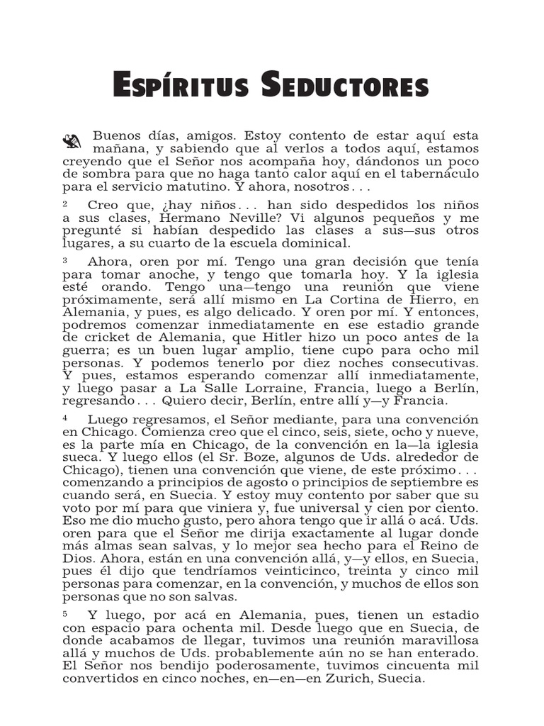 Dedicación de Niños y Decisiones Espirituales | PDF | Pecado | Demonios