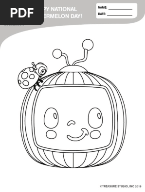 Coloringpage Natwatermelonday