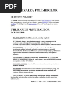 Download UTILIZAREA POLIMERILOR by Luana Sabo SN49407147 doc pdf