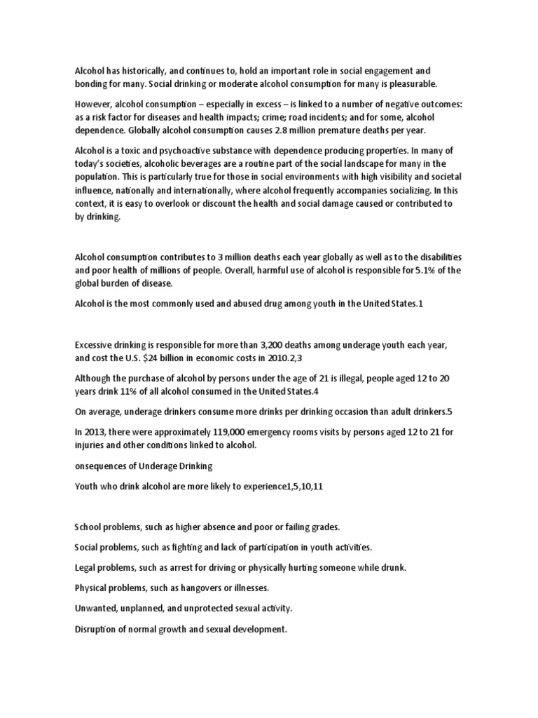 Impact of Alcohol on Youth Health | PDF | Alcoholism | Alcoholic Drinks