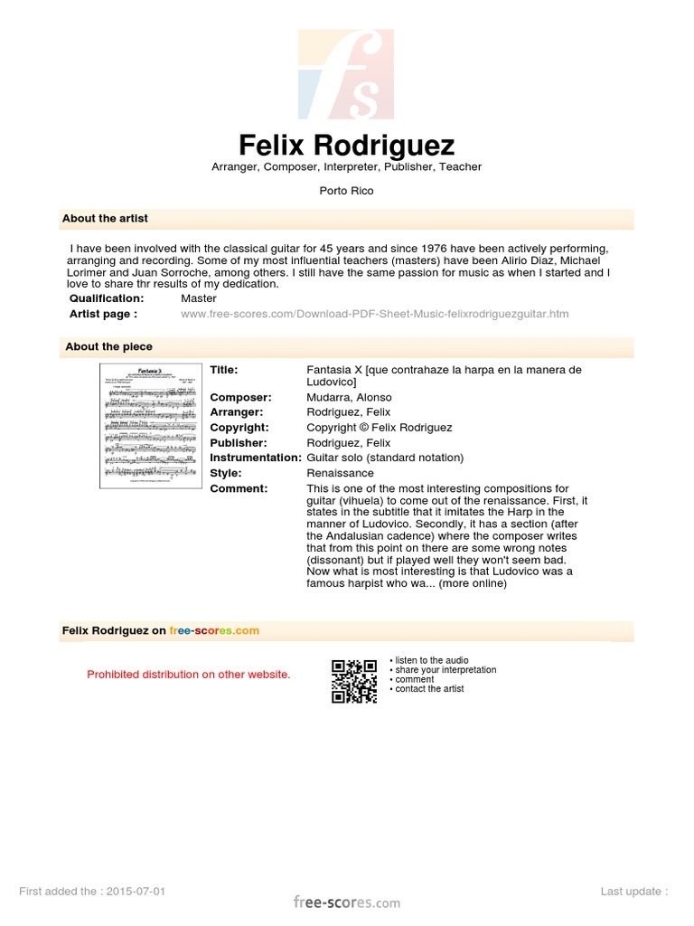 Fantasia X Mudarra PDF Composers Sound