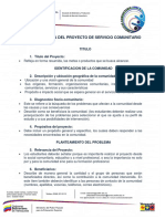 Estructura Del Anteproyecto Del Servicio Comunitario Educacion