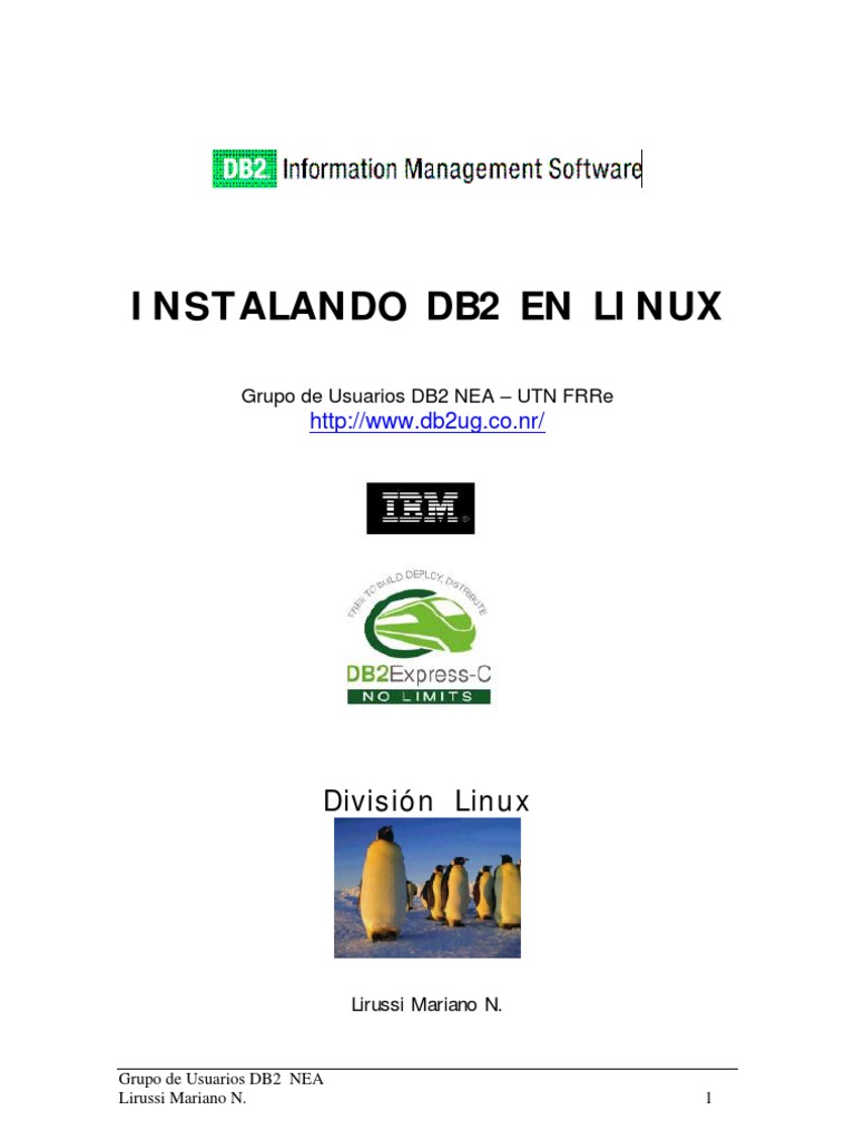 Instalación de DB2 en Linux SuSE 10.1 | PDF | Interfaz de línea de ...