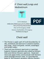 Anatomy of Chest Wall, Lungs and Mediastinum