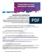 Perguntas e Respostas Da Formação Sobre o Componente Eletivas