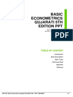 Basic Econometrics Gujarati 5th Edition PPT PDF