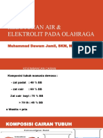 Kebutuhan Air & Elektrolit Pada Olahraga