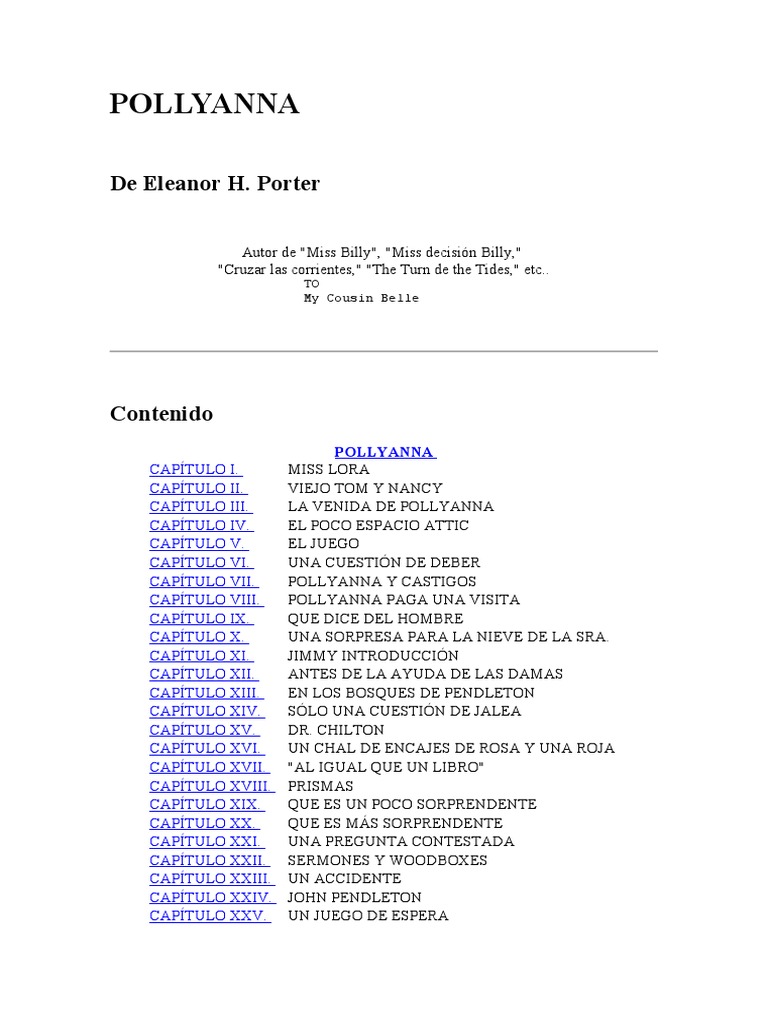 Pollyanna PDF Naturaleza