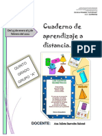 Cuaderno de Aprendizaje 25enero Al 5 de Febrero QUINTO GRADO A