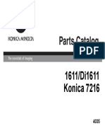 Parts Manual Di1611 Konica 7216
