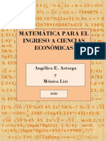 Matemáticas para El Ingreso A Ciencias Económicas