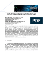 A Subversão Do Tempo E Do Espaço No Cinema: Uma Proposta Interdisciplinar para O Ensino Da Física