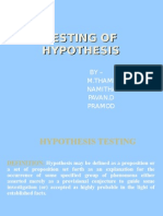 Testing of Hypothesis
