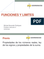 Funciones Y Limites: Michael Alexander Rodríguez Profesor Instructor 2 Uniminuto