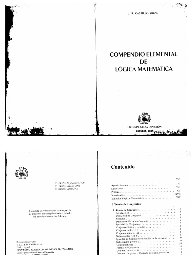 4.-Libro de Logica-Matematica (Jose-Ramon - Castillo-Ariza) Parte-I | PDF