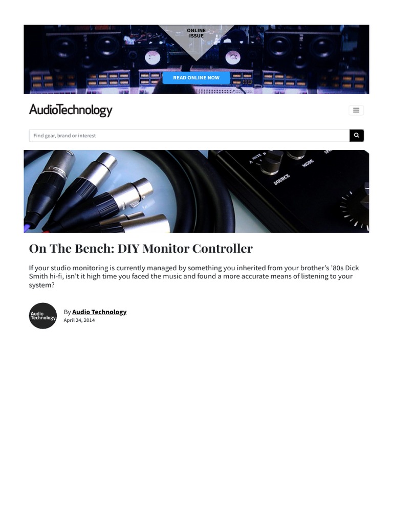On The Bench: DIY Monitor Controller - AudioTechnology | PDF ...