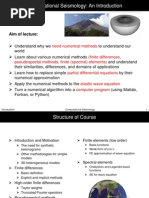 Computational Seismology: An Introduction: Aim of Lecture