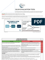 Curriculum Evaluation Tool August 2020
