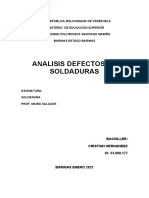 ANALISIS DEFECTOS DE SOLDADURAS