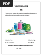 Download CONSUMER BUYING BEHAVIOUR AS REGARDS COSMETICS by Soni Chauhan SN49410128 doc pdf